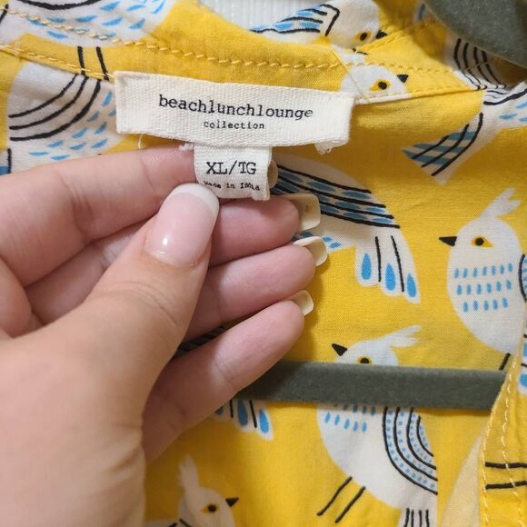 Beach lunch lounge bird blouse button up - Picture 2 of 5